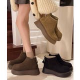 スエードタッチ厚底ショートブーツ 裏起毛 | SUNSHINE CLOSET | 詳細画像17 