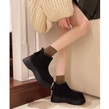 スエードタッチ厚底ショートブーツ 裏起毛 | SUNSHINE CLOSET | 詳細画像5 