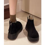 スエードタッチ厚底ショートブーツ 裏起毛 | SUNSHINE CLOSET | 詳細画像6 