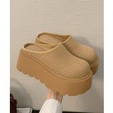歩きやすいニットサンダルレディース 楽ちんシューズボリュームソール かかとなしス… | SUNSHINE CLOSET | 詳細画像16 