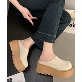 歩きやすいニットサンダルレディース 楽ちんシューズボリュームソール かかとなしス… | SUNSHINE CLOSET | 詳細画像5 