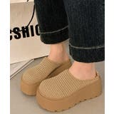 歩きやすいニットサンダルレディース 楽ちんシューズボリュームソール かかとなしス… | SUNSHINE CLOSET | 詳細画像9 