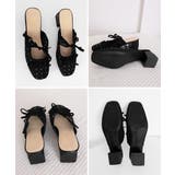 チャンキーヒール ミュールパンプス キラキラ | SUNSHINE CLOSET | 詳細画像13