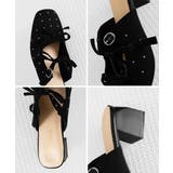 チャンキーヒール ミュールパンプス キラキラ | SUNSHINE CLOSET | 詳細画像14