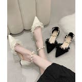 アンクルストラップフェミニン大人可愛いローヒールセパレートパンプス 華やかパーテ… | SUNSHINE CLOSET | 詳細画像11