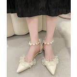 アンクルストラップフェミニン大人可愛いローヒールセパレートパンプス 華やかパーテ… | SUNSHINE CLOSET | 詳細画像6