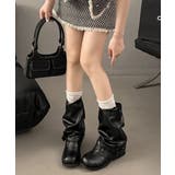 くしゅくしゅ ドレープエンジニアブーツ ベルト付きミドルブーツ | SUNSHINE CLOSET | 詳細画像2