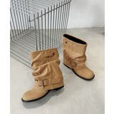 くしゅくしゅ ドレープエンジニアブーツ ベルト付きミドルブーツ | SUNSHINE CLOSET | 詳細画像23