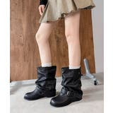 くしゅくしゅ ドレープエンジニアブーツ ベルト付きミドルブーツ | SUNSHINE CLOSET | 詳細画像5
