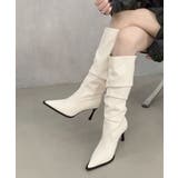 上品フェイクレザーブーツ くしゅくしゅブーツ美脚脚長 レディース | SUNSHINE CLOSET | 詳細画像1 