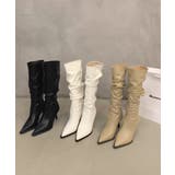 上品フェイクレザーブーツ くしゅくしゅブーツ美脚脚長 レディース | SUNSHINE CLOSET | 詳細画像13 