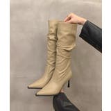 上品フェイクレザーブーツ くしゅくしゅブーツ美脚脚長 レディース | SUNSHINE CLOSET | 詳細画像8 