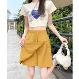 ハイウエスト ドロストスカートパンツレディース ウエストゴムミニボトム | SUNSHINE CLOSET | 詳細画像18 