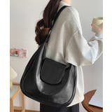 ホーボーバッグ黒フラップショルダーバッグ | SUNSHINE CLOSET | 詳細画像1 