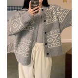 ノルディック柄ニットカーディガン 北欧風 | SUNSHINE CLOSET | 詳細画像1 