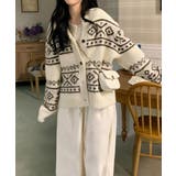 ノルディック柄ニットカーディガン 北欧風 | SUNSHINE CLOSET | 詳細画像7 