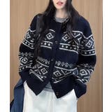 ノルディック柄ニットカーディガン 北欧風 | SUNSHINE CLOSET | 詳細画像9 