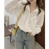 フリル衿ブラウス 長袖タックシャツ韓国風 | SUNSHINE CLOSET | 詳細画像1 