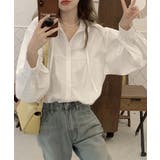 フリル衿ブラウス 長袖タックシャツ韓国風 | SUNSHINE CLOSET | 詳細画像2 