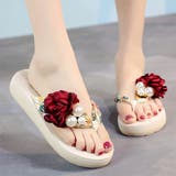 ビーチサンダル 造花飾り トングサンダル | SUNSHINE CLOSET | 詳細画像1