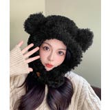 くま耳帽子韓国風ニットキャップファー帽子 | SUNSHINE CLOSET | 詳細画像2 