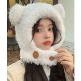 くま耳帽子韓国風ニットキャップファー帽子 | SUNSHINE CLOSET | 詳細画像5 