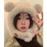 くま耳帽子韓国風ニットキャップファー帽子 | SUNSHINE CLOSET | 詳細画像8 