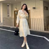 小花柄ボウタイワンピース ハイウエスト | ANGELCLOSET | 詳細画像11 