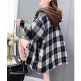 チェックフードシャツ レイヤード風シャツ | SUNSHINE CLOSET | 詳細画像3