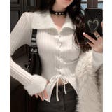 レースアップ リブニットトップス 着やせ | SUNSHINE CLOSET | 詳細画像2