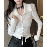 レースアップ リブニットトップス 着やせ | SUNSHINE CLOSET | 詳細画像6