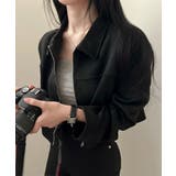 ヴィンテージライク ジップアップジャケットレディース短丈ライトアウター大人カジュ… | SUNSHINE CLOSET | 詳細画像5 