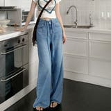 ウォッシュドデニムパンツ レディース韓国 | SUNSHINE CLOSET | 詳細画像1 