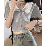 セーラー襟サマーニットレディース 大人可愛いショート丈ニットトップス春夏おしゃれ… | SUNSHINE CLOSET | 詳細画像3 