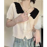 セーラー襟サマーニットレディース 大人可愛いショート丈ニットトップス春夏おしゃれ… | SUNSHINE CLOSET | 詳細画像9 