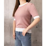 レトロ可愛い配色 パイピングリブニットプルオーバー クルーネックコンパクトニット… | SUNSHINE CLOSET | 詳細画像30 