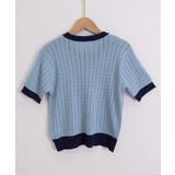 レトロ可愛い配色 パイピングリブニットプルオーバー クルーネックコンパクトニット… | SUNSHINE CLOSET | 詳細画像33 