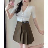 Aラインスカートインナーパンツ付き 美脚ショート丈スカートレディース 大人可愛い | SUNSHINE CLOSET | 詳細画像14 