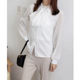 フリルリボンブラウス韓国風シャツブラウス | SUNSHINE CLOSET | 詳細画像14 