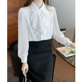 フリルリボンブラウス韓国風シャツブラウス | SUNSHINE CLOSET | 詳細画像5 