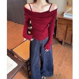 フェミニンオフショルダートップス春秋 レディース ドレープネックカットソーメロウ… | SUNSHINE CLOSET | 詳細画像16