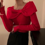 ビッグリボンニットトップスレディース秋冬 | SUNSHINE CLOSET | 詳細画像10 