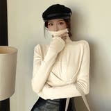 タートルネックトップスカットソー風 春 春服 | ANGELCLOSET | 詳細画像11