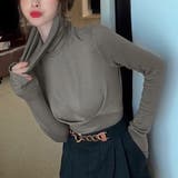 タートルネックトップスカットソー風 春 春服 | ANGELCLOSET | 詳細画像6