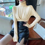 タートルネックトップスカットソー風 春 春服 | ANGELCLOSET | 詳細画像9