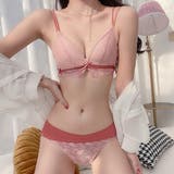ロースピンク | ブラジャーショーツセットノンワイヤー下着 | ANGELCLOSET