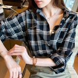 ブラック | チェック柄 シャツブラウス レディース | SUNSHINE CLOSET