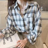ホワイト | チェック柄 シャツブラウス レディース | SUNSHINE CLOSET