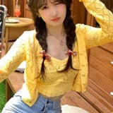 イエロー | ニットカーディガンキャミソール2点セット | SUNSHINE CLOSET