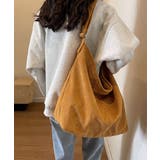 コーデュロイショルダーバッグ大きめ韓国風 | SUNSHINE CLOSET | 詳細画像11